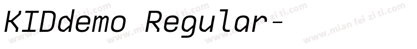 KIDdemo Regular字体转换